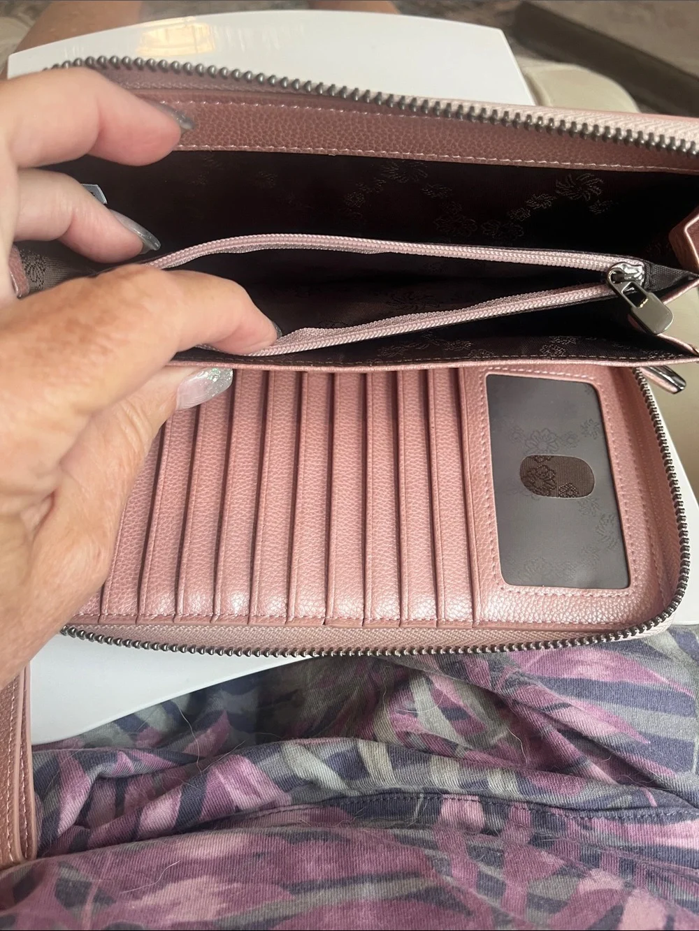 Rose Gold RFID-Blocking Women's Wallet